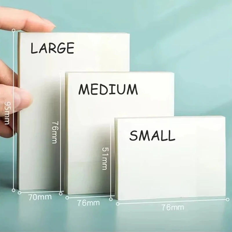 50 Sheets PET Transparent Notes Stickers Waterproof Posted It Paper Fluorescence Notepad School Stationery Office Home Supplies
